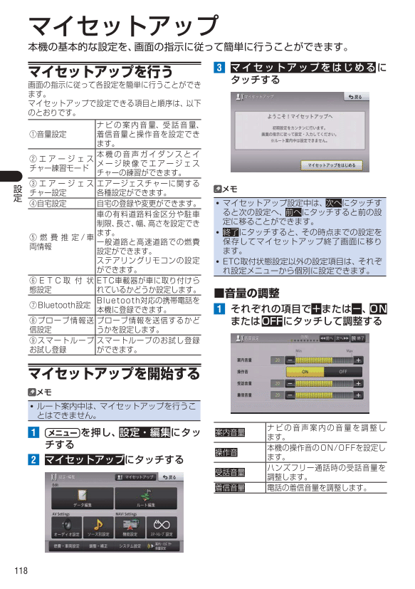 マイセットアップ